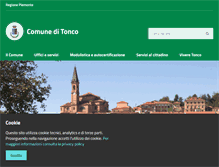 Tablet Screenshot of comune.tonco.at.it